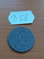 NÉMET BIRODALOM DEUTSCHES REICH 10 PFENNIG 1918 Cink, II. Vilmos  B68