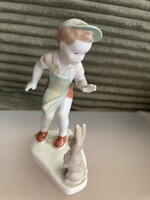 Aquincumi páros figura kisfiú nyuszival
