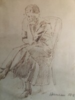 Herman jelzéssel - Ülő nő 1912