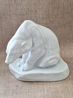 Herendi porcelán jegesmedve, 19,5 cm