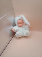 Plüss játék Anne Geddes fehér nyuszi baba, Alkudható