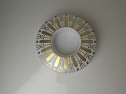 Régi aranyozott osztrák Augarten porcelán gyertyatartó mécsestartó