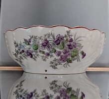 EPIAG Czechoslovakia – ibolyás pogácsás / falidísz tál, 1930-as évek, 21,5 cm