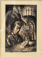 Peukert Károly (1903-1973) Keresztény témájú alkotása 1926-ból