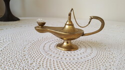 Díszes réz Aladdin olajlámpás,(Dzsinn nélkül)