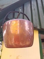 RÉZ Edény, virágtartó, jégkocka tartó, rozsdamentes belső