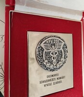 KPVDSZ Eredményes szakszervezeti munkáért plakett dobozában