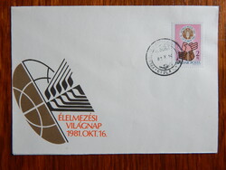 FDC 1981. Élelmezési világnap, elsőnapi bélyegzéssel