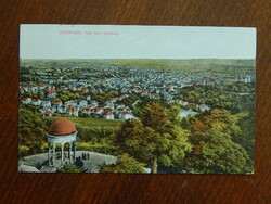 Képeslap - Német Birodalom - Wiesbaden látképe a Nero hegyről az 1800-as években