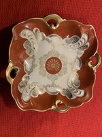 Antik, régi Oscar Schlegelmilch barokkos porcelán tál