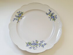 Zsolnay nefelejcses, gyöngyös nagy méretű kínálótál, 31,8 cm