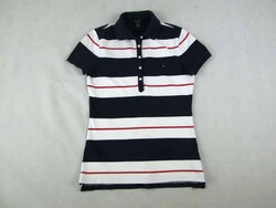 EREDETI TOMMY HILFIGER (S) RÖVID UJJÚ NŐI CSÍKOS GALLÉROS PÓLÓ FELSŐ