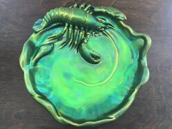 Eozin rákos tál 30cm.