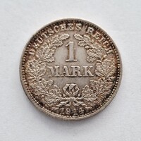 1914 D. Ezüst Német Birodalomi 1 Márka. II. Vilmos császár (48.)