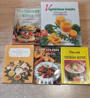 Vegetáriánus szakácskönyv gyűjtemény (5 db) – Tiszta, megkímélt állapotban!