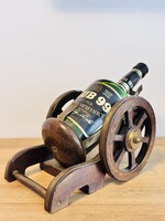 Vintage Skót whisky tartó ágyú sárgarèz pánt  díszítéssel a 70.s évekből