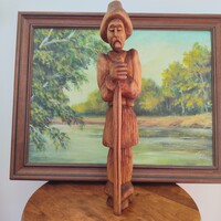 Faragott fa szobor 33,5cm