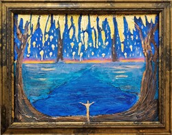 Heavenly Gift. Égi ajándék. Relief painting, 30×40 cm | Zsófia Károlyfi