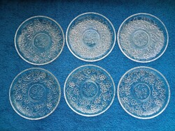 SFX - Üveg tányér kistányér Ø16x2,5cm desszertek sütemények saláták felszolgálására 6db egyben