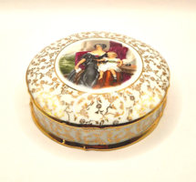 Francia Limoges trinket ékszerdoboz bonbonier 13cm