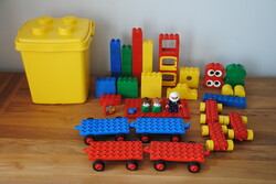 NAGY VINTAGE LEGO DUPLO KÉSZLET (80/90-es évek) – EREDETI VÖDÖRREL