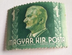 1941 Kormányzói arcképsor (III) 1 pengő