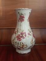 Zsolnay Pillangós Fodros szélű váza - jubieliumi jelzéssel