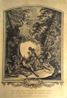 1Z854 Johann Elias Ridinger (1698-1767): Virtute et Ingenio antik rézmetszet 54 x 35 cm