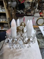 2 Refurbished 2-pronged crystal wall arm