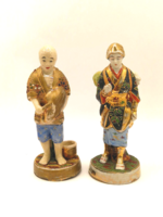 Meiji Japán Satsuma figurák 13.5cm