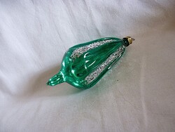 RÉGI ÜVEG KARÁCSONYFADÍSZ - LAMPION! (ÁTTETSZŐ!)