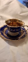 Aranyozott  porcelán teás csésze aljal