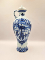 Delftware Lambeth angol antik likőr kancsó 26.5cm