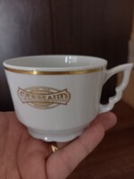 Gyűjtői finomság!!! A Gerbeaud Cukrászdának készült  "manófüles" nagy Zsolnay teáscsésze, hibátlan!