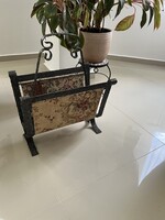 Art deco fém újság tartó