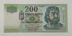 200 Forint 2007 FA sorozat - UNC / Hibátlan állapotban