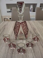 Kivételes Art Deco Karl Palda likőrös készlet – Hibátlan, 1930-as évek