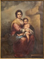 Méretes mesteri Murillo Madonna másolat múzeumi minőség 100 x 75 cm