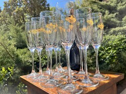 CHAMPAGNE CLUB - Veuve Clicquot vintage pezsgőspohár szett (12 db, 17 cl) – 1980-as évek