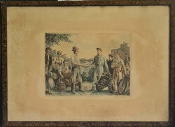 Paulovits Pál (1892 - 1975) : Szocreál életkép