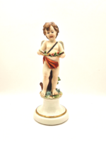 Olasz Capodimonte porcelán putto évszak tavasz 21.5cm