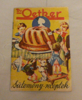 Dr. Oetker sütemény receptes füzet, színes és fekete fehér képekkel
