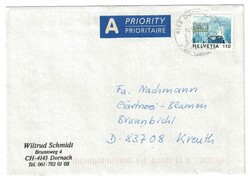 Levél Svájcból Németországba 1998 - Mi:CH 1648 - Kat. ért.: 1.00€ (M)