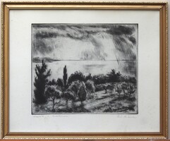 (N) Iván Szilárd (1912-1988) : Napsütés a Balatonon