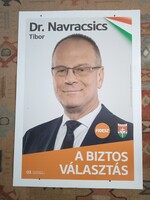 Választási plakát  2026 Fidesz - Navracsics Tibor 100 x 70 cm-es szép állapotban