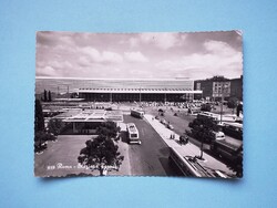 Képeslap (29) - Olaszország - Róma - Termini pályaudvar 1960-as évek