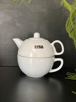 Minimalista, SVEA márkájú, skandináv stílusú kerámia teáskészlet “Tea for one” vadonatúj