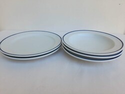 Alföldi menza kék csikos porcelán tányérok