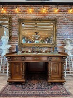 Restaurált térbe helyezhető Ónémet Íróasztal.