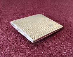 Antik Art Deco Ezüstözött Alpakka Cigarettatárca – Svéd MEMA, PR.NO jelzéssel